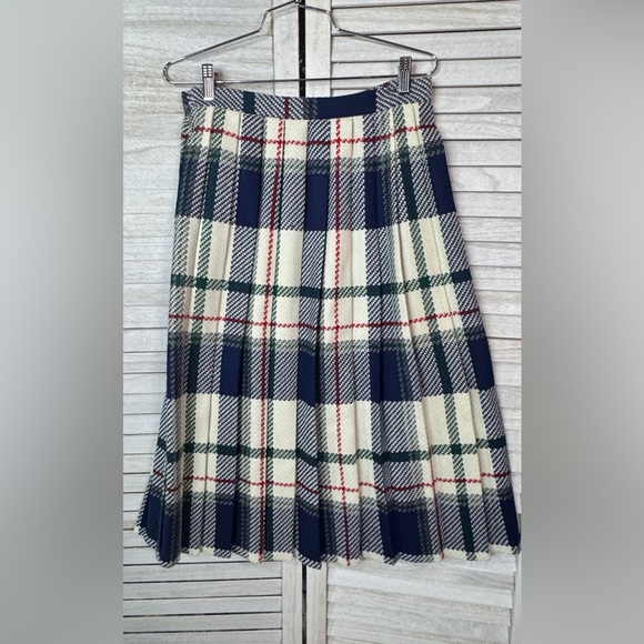 Koret Vintage Plaid Navy and Cream Women's Skirt. Size 12. Great Condition - Picture 1 of 9
